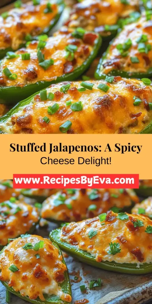 Spice up your appetizer game with these delicious cheese stuffed jalapenos! Perfect for parties, game days, or any gathering, they combine the heat of jalapenos with creamy cheese for a flavor explosion. Easy to customize for every palate, these bite-sized delights are sure to impress. Try them with optional bacon bits for an extra flavor boost. Get ready to enjoy a crowd-pleasing favorite! #CheeseStuffedJalapenos #Appetizers #SpicyFood #PartyFood #Yummy