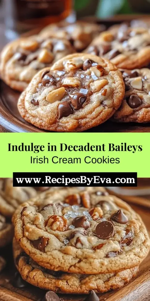 Indulge in the rich flavors of Baileys Irish Cream Chocolate Chip Cookies, a delightful twist on a classic favorite. These cookies combine the creamy essence of Baileys with warm, gooey chocolate chips for a luxurious treat. Perfect for any occasion, they can be served fresh out of the oven, presented at dinner parties, or gifted to loved ones. With tips on baking, cooling, and creative mix-ins, this recipe makes for an unforgettable baking experience to share with family and friends.