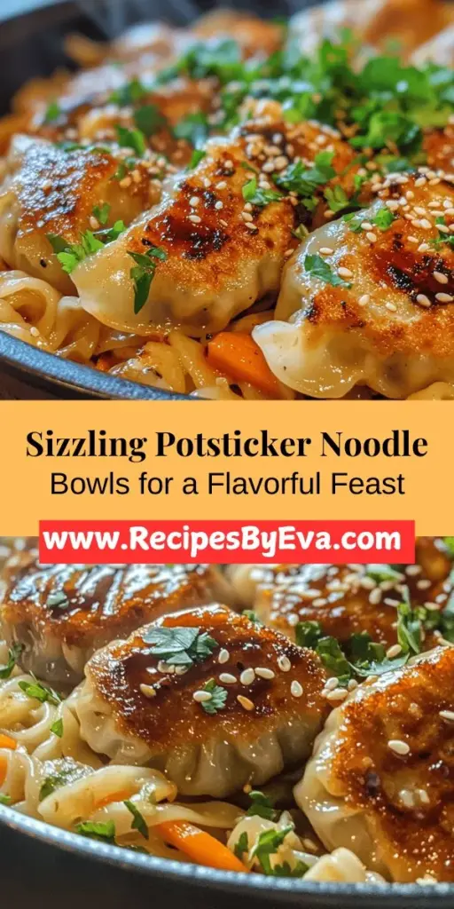 Indulge in a mouthwatering fusion of flavors with Sizzling Potsticker Noodle Bowls! This delightful dish combines crispy potstickers and savory noodles, creating the perfect comforting meal for busy nights or casual gatherings. With easy-to-find ingredients and versatile filling options, you can customize it to suit your taste. Enjoy a hearty bowl filled with rich textures and delicious flavors that celebrate Asian cuisine. Try it today! #Potstickers #NoodleBowls #FusionFood #ComfortFood #AsianCuisine #HomeCooking