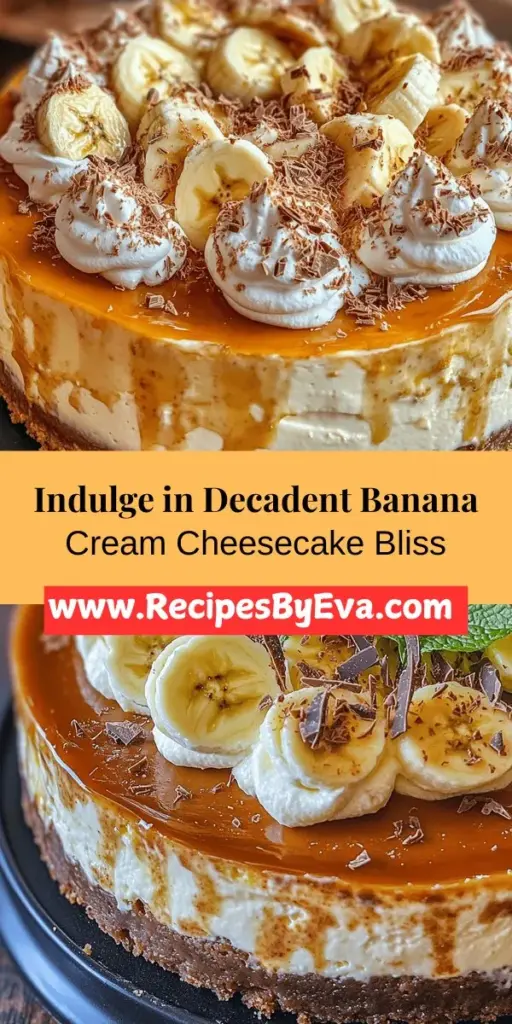 Indulge in this decadent banana cream cheesecake topped with creamy Bavarian cream. This dessert expertly blends the rich flavors of ripe bananas with a smooth cheesecake base, all crowned with an airy Bavarian layer for a stunning finish. Perfect for special occasions or family gatherings, this showstopper will impress your guests and tantalize taste buds! Try it today! #BananaCreamCheesecake #DessertGoals #BakingLove #IndulgeYourSweetTooth #BavarianCream