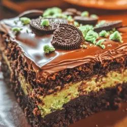 At the heart of these Triple Layer Fudgy Mint Oreo Brownies lies the fudgy brownie layer, which serves as the classic foundation for the dessert. This layer is crucial, as it sets the tone for the entire treat, offering a rich and chocolatey base that is both satisfying and indulgent.