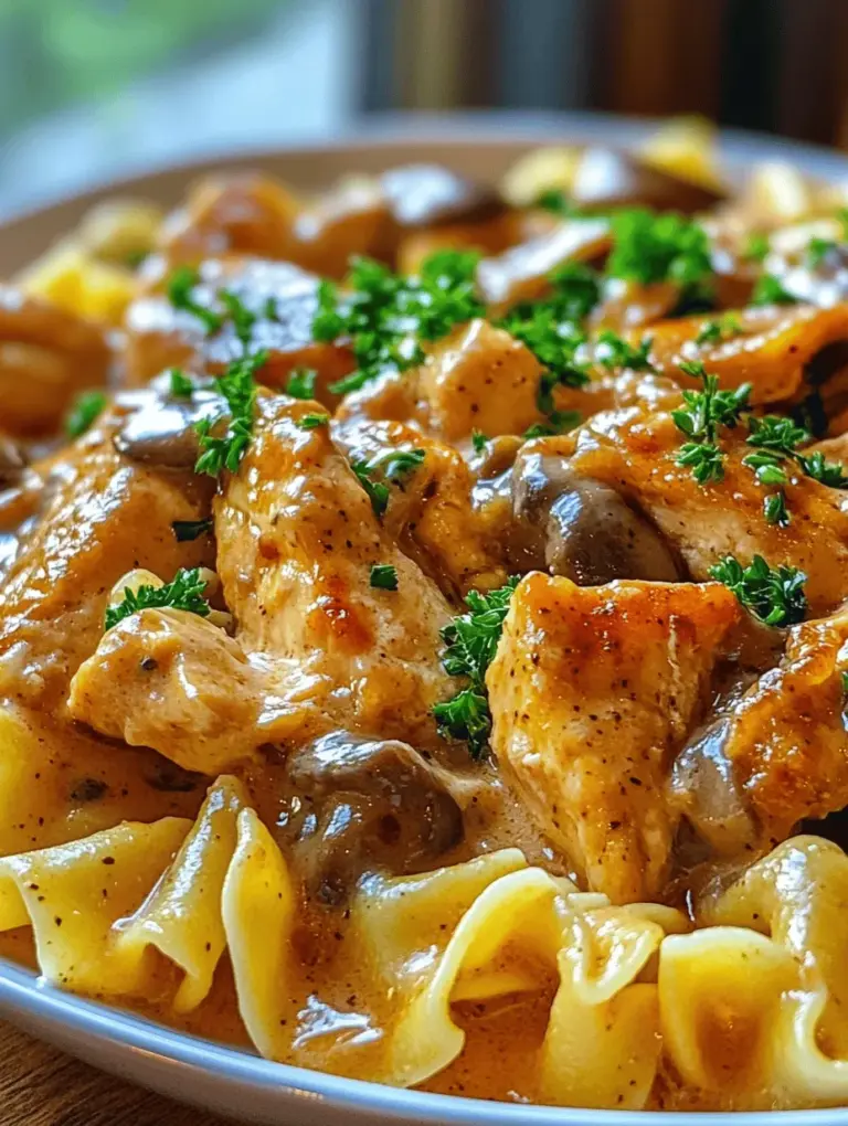 If you’re looking for a dish that embodies comfort food at its finest, look no further than Creamy Chicken Stroganoff Delight. This rich, savory dish combines tender chicken pieces with a luscious, creamy sauce, all served over a bed of warm noodles or rice. It’s the kind of meal that brings warmth to the table, making it a favorite among families and food enthusiasts alike. The appeal of Chicken Stroganoff lies not just in its sumptuous flavors, but also in its versatility, as it can be adapted to suit various dietary preferences and ingredient availabilities.