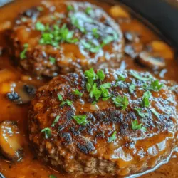 Salisbury steak is a beloved classic that has graced dinner tables for generations, bringing comfort and nostalgia with each bite. This dish, a hearty blend of seasoned ground beef shaped into patties, is often smothered in a savory gravy, making it a quintessential comfort food that warms the heart and satisfies the appetite. The beauty of Salisbury steak lies not only in its rich flavors but also in its ability to evoke memories of home-cooked meals shared with family.