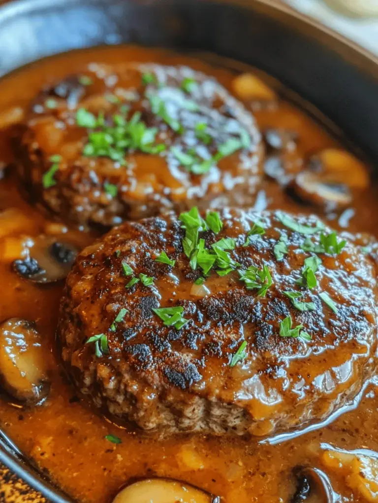 Salisbury steak is a beloved classic that has graced dinner tables for generations, bringing comfort and nostalgia with each bite. This dish, a hearty blend of seasoned ground beef shaped into patties, is often smothered in a savory gravy, making it a quintessential comfort food that warms the heart and satisfies the appetite. The beauty of Salisbury steak lies not only in its rich flavors but also in its ability to evoke memories of home-cooked meals shared with family.