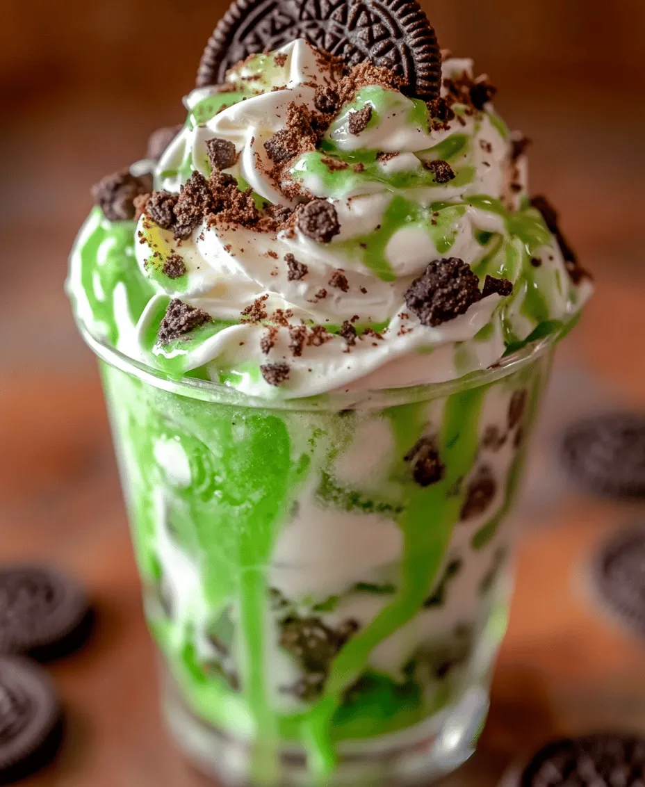 As the winter chill begins to fade and the promise of spring arrives, so does the delightful allure of seasonal treats. One such beloved dessert is the <strong>Oreo Shamrock McFlurry</strong>, a creamy, dreamy delight that captures the spirit of St. Patrick’s Day. This special edition McFlurry is not just a dessert; it’s a celebration of flavors that fills a nostalgic void for many. The combination of mint chocolate and crunchy Oreo cookies creates a harmonious blend that tickles the taste buds and brings joy to all who indulge.” /></p>
</p>
<h3>Adjusting Consistency: Tips for the Right Amount of Milk</h3>
</p>
<p>When crafting your Oreo Shamrock McFlurry at home, achieving the perfect consistency is essential for that authentic creamy texture. The key here lies in the amount of milk you incorporate into your mixture. Start with a small quantity—typically about 1/4 cup of whole milk is a good baseline for one batch. Blend the milk with your softened ice cream until smooth. If you find the mixture too thick, gradually add more milk, one tablespoon at a time, until you reach your desired consistency. Keep in mind that the mixture should be thick enough to hold its shape but fluid enough to blend easily with the Oreos and mint flavoring.</p>
</p>
<h3>Adding Flavor: Balancing Mint Extract for Personal Preference</h3>
</p>
<p>Mint extract is the star of this dessert, providing that signature refreshing flavor reminiscent of St. Patrick’s Day. However, the strength of mint extract can vary significantly between brands, so personal preference plays a crucial role in flavor balancing. Start with 1/2 teaspoon of mint extract and blend it into your ice cream mixture. Taste your base, and if you feel it needs a bit more minty kick, gradually add more extract in 1/4 teaspoon increments. Remember, it’s easier to add more mint than to fix an overpowering mint flavor, so proceed with caution.</p>
</p>
<h3>Incorporating Oreos: Ensuring Even Distribution Without Overmixing</h3>
</p>
<p>The Oreos are what elevate this dessert from a simple mint ice cream to a delightful Oreo Shamrock McFlurry. To ensure that the Oreos are evenly distributed, first, crush them into smaller pieces. You can use a food processor for a finer crumble or crush them by hand for larger chunks, depending on your texture preference. After preparing your ice cream and mint mixture, fold in the crushed Oreos gently. This technique reduces the risk of overmixing, which can cause the ice cream to lose its creamy texture and the Oreos to break down too much. Aim for a marbled effect, where the Oreo pieces are visible and provide texture in every spoonful.</p>
</p>
<h3>Serving Suggestions: Creative Ways to Present the Dessert</h3>
</p>
<p>Presentation is key when it comes to desserts, and the Oreo Shamrock McFlurry is no exception. Here are a few creative serving suggestions to elevate your dessert experience:</p>
</p>
<p>1. <strong>Layered Parfaits</strong>: Use clear cups or mason jars to layer your Oreo Shamrock McFlurry with whipped cream, additional crushed Oreos, and a drizzle of chocolate syrup. This not only enhances the visual appeal but also adds extra textures.</p>
</p>
<p>2. <strong>Garnished with Whipped Cream</strong>: Top each serving with a generous dollop of whipped cream and sprinkle crushed Oreos and mini chocolate chips on top for a delightful finishing touch.</p>
</p>
<p>3. <strong>Themed Bowls</strong>: Serve your McFlurry in green bowls or cups for a festive touch that aligns with St. Patrick’s Day celebrations. You can even use shamrock-shaped cookie cutters to create fun shapes from fruit or cookies as added garnishes.</p>
</p>
<p>4. <strong>Milkshake Style</strong>: For a fun twist, turn your McFlurry into a milkshake by blending it with some extra milk and serving it in a tall glass with a thick straw.</p>
</p>
<h3>Nutritional Information</h3>
</p>
<p>Understanding the nutritional aspects of your Oreo Shamrock McFlurry can help you make informed choices while enjoying this decadent treat. A standard serving of this dessert (approximately one cup) contains roughly 400-500 calories. This estimate can vary based on the ingredients used and portion sizes, particularly if you use full-fat ice cream or whole milk.</p>
</p>
<h4>Caloric Content and Serving Size Analysis</h4>
</p>
<p>The caloric breakdown primarily comes from the ice cream and Oreos, which are high in sugars and fats. If you stick to a one-cup serving, you can indulge without overdoing it, but moderation is key.</p>
</p>
<h4>Discussion of Potential Dietary Considerations</h4>
</p>
<p>For those with dietary restrictions, consider the following:</p>
</p>
<p>– <strong>Lactose Intolerance</strong>: Individuals who are lactose intolerant can substitute traditional ice cream with lactose-free varieties or dairy-free ice creams made from almond, coconut, or soy milk.</p>
<p>– <strong>Allergies</strong>: Be cautious with Oreos, as they may contain traces of allergens such as gluten or nuts. Always check packaging if allergies are a concern.</p>
</p>
<h4>Alternatives for Healthier Versions</h4>
</p>
<p>If you’re looking for a lighter version of this dessert, consider the following alternatives:</p>
</p>
<p>– <strong>Low-Fat Ice Cream</strong>: Opt for low-fat or light ice cream to reduce calorie intake.</p>
<p>– <strong>Sugar-Free Options</strong>: Many brands offer sugar-free ice cream and cookies, allowing you to enjoy the flavor without the added sugar.</p>
</p>
<h3>Variations and Customizations</h3>
</p>
<p>To keep your Oreo Shamrock McFlurry exciting, consider personalizing the recipe with these variations and customizations:</p>
</p>
<h4>Flavor Variations: Incorporating Other Ice Cream Flavors</h4>
</p>
<p>While mint is a classic choice, don’t hesitate to experiment with other ice cream flavors. Vanilla, chocolate, or even coffee ice cream can serve as excellent bases for your McFlurry. Each flavor will provide a unique twist, ensuring that your dessert is never boring.</p>
</p>
<h4>Add-Ins: Ideas for Extra Toppings or Mix-Ins</h4>
</p>
<p>Beyond Oreos, consider adding additional toppings or mix-ins to enhance your Oreo Shamrock McFlurry:</p>
</p>
<p>– <strong>Chocolate Syrup</strong>: A drizzle of chocolate syrup can add a rich flavor that pairs beautifully with mint and cookies.</p>
<p>– <strong>Sprinkles</strong>: Festive green sprinkles can add a fun pop of color for St. Patrick’s Day or other celebrations.</p>
<p>– <strong>Nuts</strong>: Chopped walnuts or pecans can introduce an unexpected crunch.</p>
</p>
<h4>Vegan or Dairy-Free Options</h4>
</p>
<p>For those adhering to vegan or dairy-free diets, substitute traditional ingredients with plant-based alternatives:</p>
</p>
<p>– Replace dairy ice cream with coconut or almond milk-based ice creams.</p>
<p>– Choose vegan-friendly Oreos, which are typically dairy-free, but always check the label to ensure they meet your dietary needs.</p>
</p>
<h3>Celebrating with the Oreo Shamrock McFlurry</h3>
</p>
<p>The Oreo Shamrock McFlurry is not just a dessert; it’s a fun and festive treat that can enhance any gathering or celebration.</p>
</p>
<h4>Perfect for St. Patrick’s Day Parties</h4>
</p>
<p>This dessert is perfect for St. Patrick’s Day festivities. Create a themed dessert bar where guests can customize their McFlurries with various toppings—from crushed Oreos to whipped cream and chocolate syrup. This interactive experience can be a hit with both kids and adults alike.</p>
</p>
<h4>Family-Friendly Fun</h4>
</p>
<p>Engaging kids in the kitchen can be a delightful experience. Allow them to help crush the Oreos or mix the ice cream base. This not only makes for quality family time but also teaches them valuable cooking skills.</p>
</p>
<h4>Pairing Suggestions</h4>
</p>
<p>To elevate your dessert experience, consider pairing the Oreo Shamrock McFlurry with complementary treats:</p>
</p>
<p>– <strong>Mint Brownies</strong>: The rich fudginess of mint brownies can enhance the mint flavor present in the McFlurry.</p>
<p>– <strong>Coffee Drinks</strong>: A refreshing iced coffee or mint-flavored tea can serve as a delightful beverage pairing that balances the sweetness of the dessert.</p>
</p>
<h3>Conclusion</h3>
</p>
<p>Creating your own Oreo Shamrock McFlurry at home is not only a fun culinary adventure but also a chance to celebrate the festive spirit of St. Patrick’s Day. With the ability to customize flavors, ingredients, and presentation, this creamy treat allows for creativity in the kitchen. Whether you indulge in the classic version or experiment with new flavors and toppings, this dessert is sure to be a hit with family and friends.</p>
</p>
<p>So gather your ingredients, embrace your creative spirit, and enjoy the pleasure of making this delicious treat from the comfort of your own home!</p>
</div>