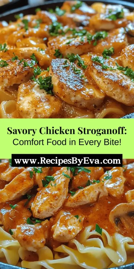 Discover the comforting flavors of Savory Chicken Stroganoff Delight, a heartwarming twist on the classic dish! This recipe features tender chicken, sautéed mushrooms, and a creamy, rich sauce that pairs perfectly with noodles or rice. Quick to prepare, this meal is ideal for busy nights or special gatherings. Learn about the key ingredients and preparation steps, and enjoy a dish that warms the heart and satisfies the palate. Ideal for cozy family dinners!