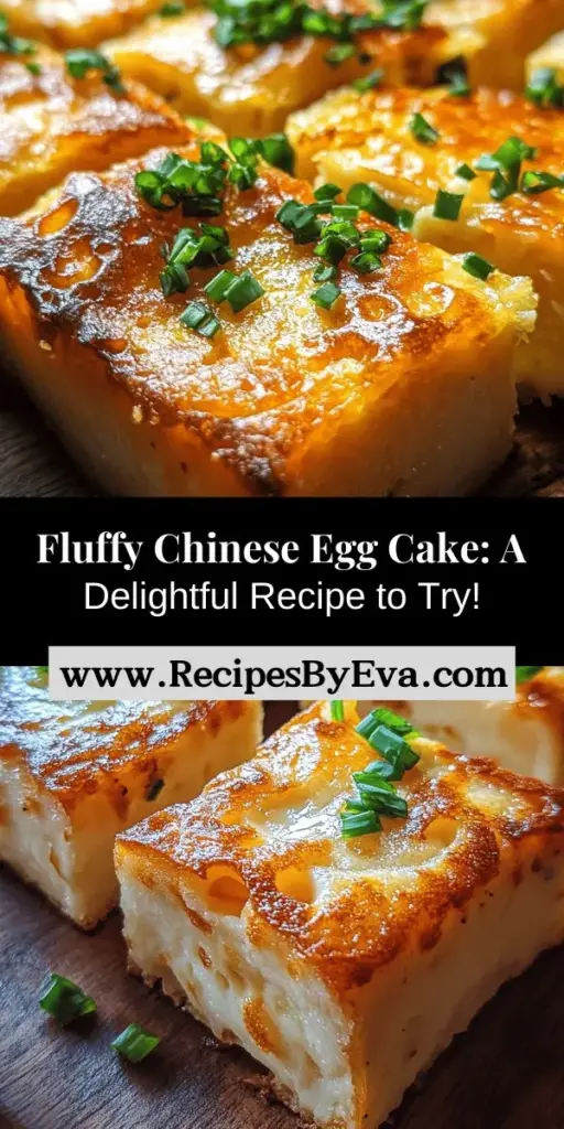 Discover the delightful world of Fluffy Chinese Egg Cake, also known as Ji Dan Gao. This airy and moist treat is a staple in Chinese cuisine, often enjoyed during family gatherings and festivals. Unlike traditional baked cakes, it is steamed to achieve its unique texture. Perfect for any occasion, it can be customized with sweet or savory flavors. Learn how to make this comforting dessert that embodies tradition and innovation while impressing your loved ones.