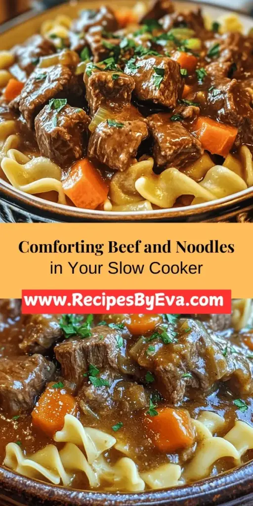 Indulge in the comforting flavors of Savory Slow Cooker Beef and Noodles, a classic dish perfect for busy weeknights or special family gatherings. This recipe features tender beef chuck roast, aromatic onions, garlic, and a hearty blend of carrots and celery, all simmering in rich beef broth. With minimal prep and effortless slow cooking, you can savor delicious, melt-in-your-mouth noodles without sacrificing quality time with loved ones. Enjoy a warm, satisfying meal that everyone will adore!