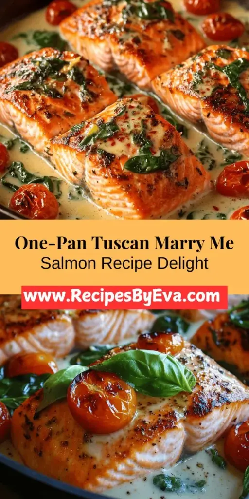 Discover the delicious and romantic flavors of Irresistible Tuscan Marry Me Salmon, a one-pan wonder that's perfect for a special dinner or a cozy family meal. This recipe features salmon in a creamy sun-dried tomato sauce, paired with vibrant vegetables for a heartwarming dish that impresses without the fuss. With fresh, high-quality ingredients and simple cooking techniques, you'll create a restaurant-quality experience at home that everyone will love. Enjoy easy cleanup and unforgettable flavors that celebrate the essence of Tuscan cuisine!