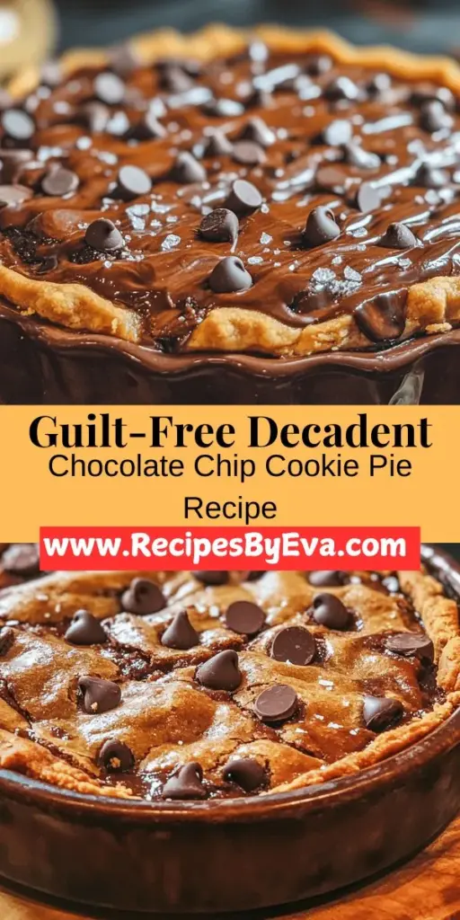 Discover the ultimate guilt-free treat with our Decadent Healthy Chocolate Chip Cookie Pie! This delicious dessert combines wholesome ingredients like almond flour, rolled oats, and natural sweeteners, offering a nutritious alternative to traditional sweets. Enjoy a chewy, chocolate-filled pie that supports your health goals while satisfying your sweet tooth. Perfect for families and health enthusiasts alike, this recipe is sure to impress and delight!