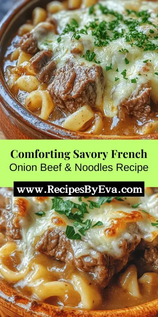 Indulge in the comforting flavors of Savory French Onion Beef & Noodles, the ultimate dish for chilly evenings. This hearty meal features tender beef, sweet caramelized onions, and rich cheeses, creating a delicious twist on the classic French onion soup. With a blend of savory and creamy textures, it's perfect for family gatherings or cozy nights. Learn how to create this delightful dish that brings warmth and nostalgia to your table, inviting loved ones to share in the experience.