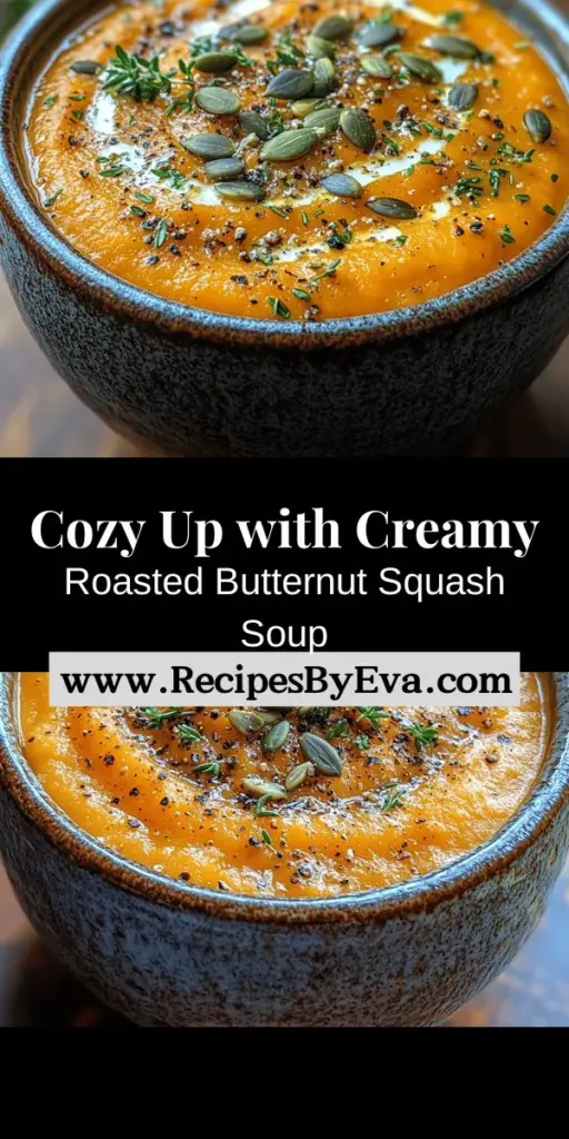 Warm up this autumn with a comforting bowl of roasted butternut squash soup. Perfectly velvety and rich in flavor, this seasonal favorite balances sweet squash with aromatic spices like cumin and nutmeg. Packed with vitamins and antioxidants, butternut squash not only delights the taste buds but also supports your health. Easy to make, this soup is ideal for cozy family dinners or gatherings with friends. Discover the joy of homemade comfort food that nourishes the soul.