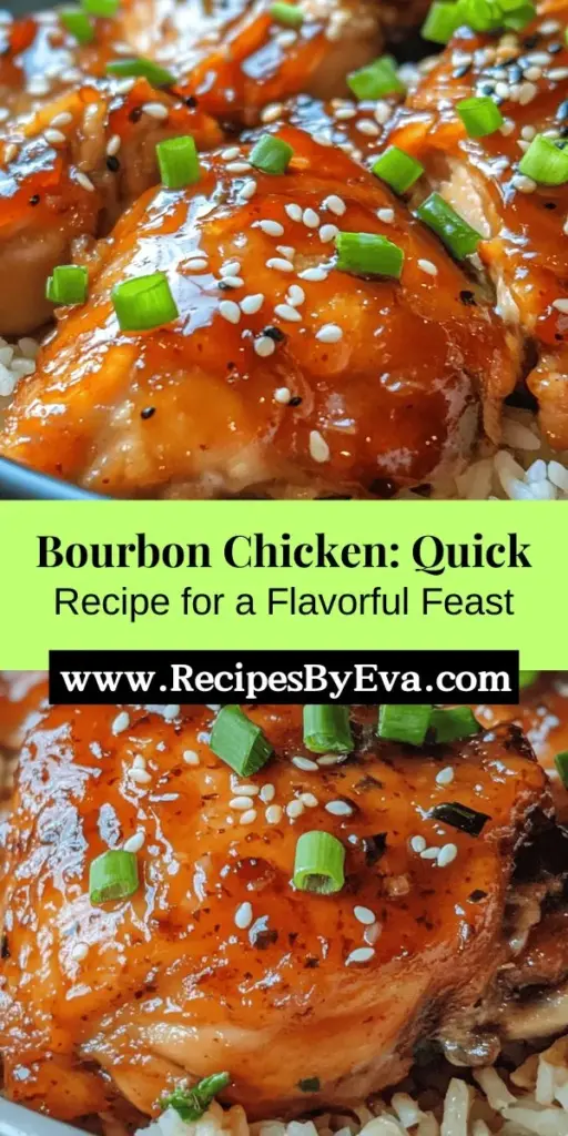 Discover the delightful world of Bourbon Chicken, a comforting dish rooted in the flavors of New Orleans. This recipe blends tender chicken thighs with a rich bourbon sauce, creating a perfect balance of sweet and savory. Quick and easy to make in under 30 minutes, it's a go-to for weeknight dinners or special occasions. With fresh ingredients and a unique profile, Bourbon Chicken is sure to impress on your dinner table. Explore this culinary journey and elevate your home cooking!