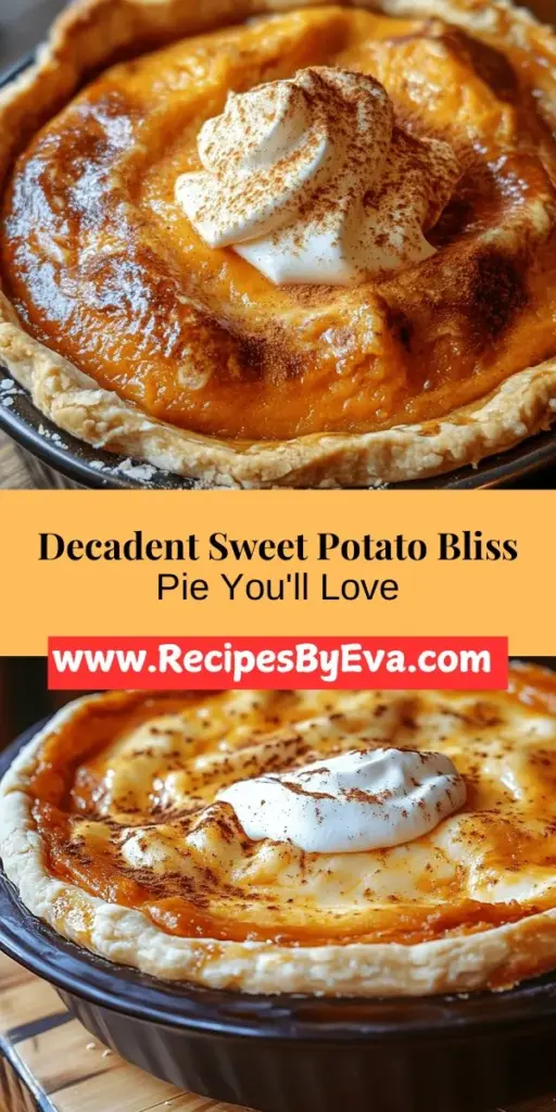 Discover the comforting taste of Sweet Potato Bliss Pie, a delightful dessert that's perfect for cozy gatherings. This recipe combines creamy sweet potatoes, warm spices, and a flaky crust, creating a dish that warms your heart and home. Packed with nutrients, it's a guilt-free indulgence enjoyed by all, including those with dietary preferences. Whether for holidays or everyday treats, this pie is sure to impress family and friends. Try it today and savor the comforting flavors!