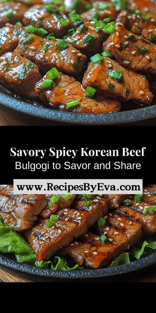 Discover the rich flavors of Spicy Korean Beef Bulgogi, a beloved dish that highlights the essence of Korean cuisine. This article takes you on a culinary journey, offering insights into the dish's history, essential ingredients, and preparation methods. Learn how to create this savory, sweet, and spicy delicacy at home, and explore its cultural significance in Korean gatherings. Whether enjoyed over rice or wrapped in lettuce, Bulgogi is more than just a meal—it's an experience celebrating togetherness and hospitality. Perfect for home cooks of all levels!