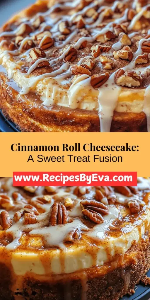 Indulge in the ultimate dessert experience with our Cinnamon Roll Cheesecake Delight! This luscious treat combines the warm, gooey goodness of cinnamon rolls with the rich creaminess of cheesecake, creating a delicious fusion that will leave everyone wanting more. Perfect for any occasion, this dessert is easy to make and visually stunning. Elevate your gatherings with this crowd-pleaser! #DessertRecipe #CinnamonRoll #Cheesecake #Baking #SweetTooth #Foodie