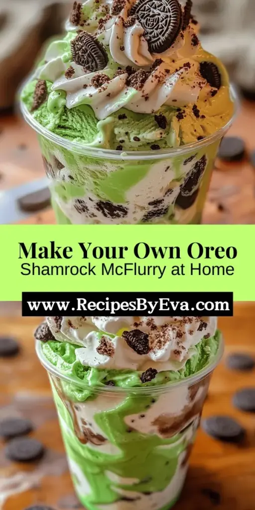 Celebrate the arrival of spring with a homemade Oreo Shamrock McFlurry! This delightful copycat recipe captures the essence of St. Patrick's Day with its creamy mint chocolate and crunchy Oreo cookies. Discover how simple it is to recreate this beloved seasonal treat in your own kitchen. Customize the flavor and texture to your liking with easily available ingredients. Perfect for family gatherings or festive celebrations, this dessert promises to satisfy your sweet cravings and bring joy to your occasions!