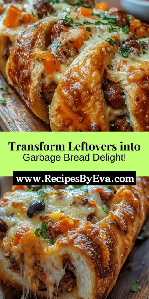 Discover the joy of turning leftovers into a culinary delight with Garbage Bread! This versatile dish allows you to use whatever ingredients you have on hand, from meats and vegetables to a variety of cheeses. With its flaky crust and delicious filling, Garbage Bread is not only a great way to reduce food waste but also a crowd-pleaser at gatherings. Perfect for both novice cooks and seasoned chefs, this recipe is your ticket to a tasty and resourceful meal!