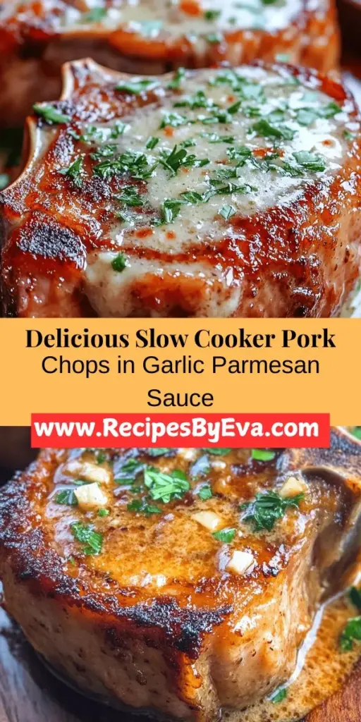 Discover the ultimate comfort food with Slow Cooker Pork Chops in a velvety Garlic Parmesan Sauce. This effortless recipe is perfect for busy weeknights, allowing you to prepare a delectable meal that simmers to perfection while you go about your day. Enjoy tender, juicy pork chops coated in a rich, creamy sauce infused with garlic and cheese. Pair with mashed potatoes or steamed vegetables for a complete meal that’s sure to impress family and friends. Treat yourself to this mouthwatering dish that makes every bite a delight!