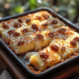 Heavenly Preacher Cake is more than just a dessert; it’s a delightful representation of community, tradition, and comfort that has garnered a loyal following, especially in Southern kitchens. This moist, flavorful cake is a staple at church gatherings, potlucks, and family reunions, often serving as a sweet reminder of simpler times. With its unique blend of crushed pineapple, shredded coconut, and rich buttermilk batter, this cake is not only delicious but also evokes feelings of nostalgia and warmth.