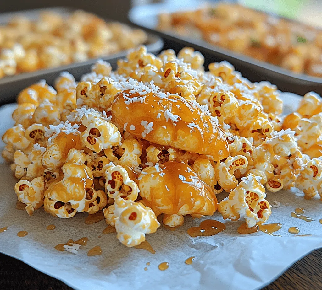 To create Coconut Caramel Popcorn Delight, it’s crucial to understand the essential components that contribute to the final product's flavor and texture. Each ingredient plays a significant role in achieving that perfect blend of crunchiness and sweetness. Let’s take a closer look at the key ingredients: