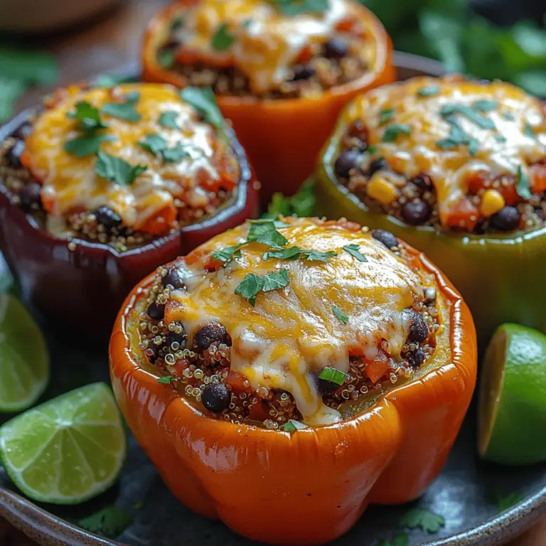 Cheesy Stuffed Bell Peppers are more than just a delightful dish; they are a wholesome and colorful meal that caters to various dietary preferences. Bursting with flavors and vibrant hues, this recipe not only satisfies hunger but also delivers a nutritional punch. Whether you're a vegetarian looking for a hearty meal or someone seeking a gluten-free option, these stuffed peppers can be tailored to meet your needs. Their eye-catching presentation makes them a favorite for family dinners, potlucks, and gatherings, ensuring everyone will be reaching for seconds.