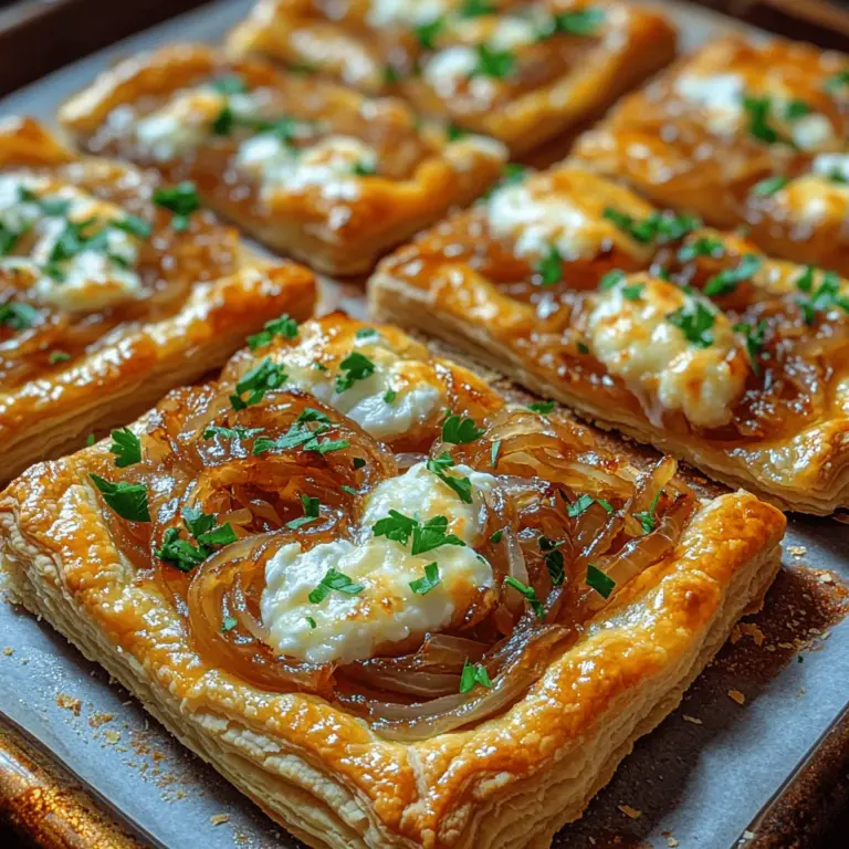 When it comes to versatile dishes that can impress at any gathering, few things rival the allure of a beautifully crafted tart. The Caramelized Onion & Goat Cheese Tart stands out not only for its delectable flavor combination but also for its ability to transition seamlessly from a sophisticated starter to a satisfying main course. Imagine a golden, flaky crust cradling the rich sweetness of caramelized onions, the creamy tang of goat cheese, and the herbaceous notes of fresh thyme. This tart encapsulates the essence of comfort food while remaining elegant enough for dinner parties or casual gatherings alike.