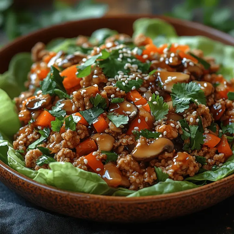 To create a delicious batch of Crunchy Sesame Hoisin Ground Chicken Lettuce Wraps, understanding each ingredient's role is essential. This dish is built upon a foundation of fresh produce, lean protein, and savory flavors that come together harmoniously.