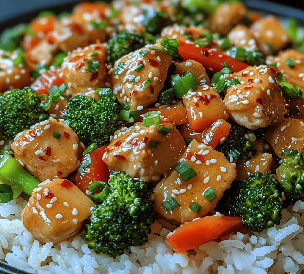 If you're on the hunt for a quick, delicious, and satisfying meal, look no further than Spicy Peanut Butter Chicken Stir-Fry. This dish expertly marries the creamy richness of peanut butter with the fiery kick of sriracha, offering a tantalizing blend of flavors that is sure to excite your taste buds. In addition to its bold flavor profile, this stir-fry is packed with vibrant vegetables that add freshness and crunch, making it an appealing option for both family dinners and casual weeknight meals.
