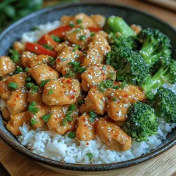 If you're on the hunt for a quick, delicious, and satisfying meal, look no further than Spicy Peanut Butter Chicken Stir-Fry. This dish expertly marries the creamy richness of peanut butter with the fiery kick of sriracha, offering a tantalizing blend of flavors that is sure to excite your taste buds. In addition to its bold flavor profile, this stir-fry is packed with vibrant vegetables that add freshness and crunch, making it an appealing option for both family dinners and casual weeknight meals.