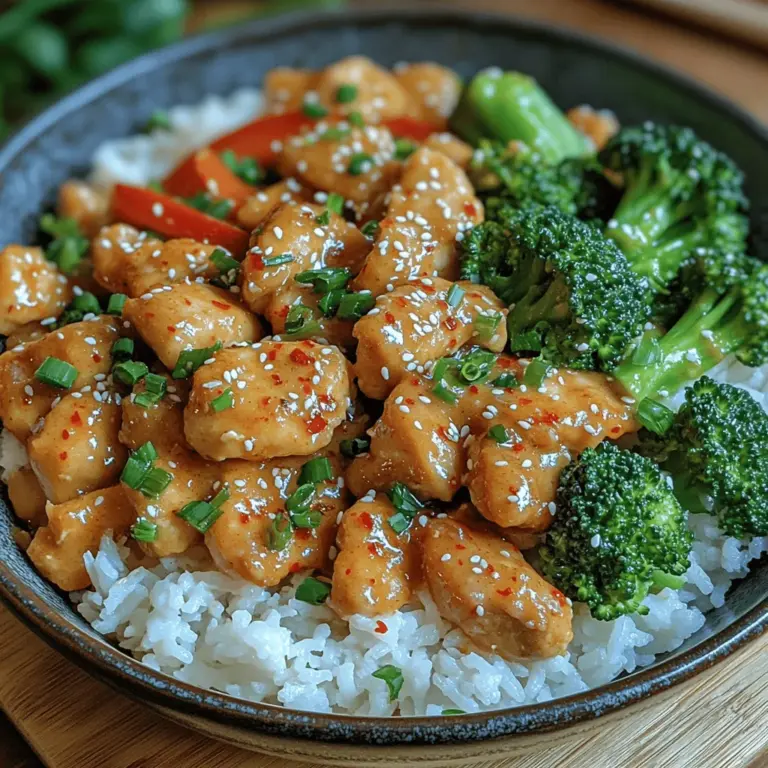 If you're on the hunt for a quick, delicious, and satisfying meal, look no further than Spicy Peanut Butter Chicken Stir-Fry. This dish expertly marries the creamy richness of peanut butter with the fiery kick of sriracha, offering a tantalizing blend of flavors that is sure to excite your taste buds. In addition to its bold flavor profile, this stir-fry is packed with vibrant vegetables that add freshness and crunch, making it an appealing option for both family dinners and casual weeknight meals.