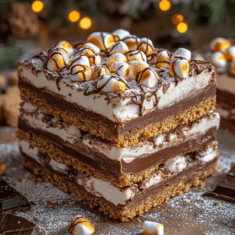 There's something undeniably magical about campfire treats. The crackling flames, the scent of woodsmoke, and the taste of toasted marshmallows combine to create an experience that is both nostalgic and comforting. Among these delightful treats, s’mores reign supreme, with their perfect balance of gooey marshmallows, rich chocolate, and crunchy graham crackers. However, not everyone has access to a campfire, and sometimes the weather just doesn’t cooperate. That’s where Frosty Campfire Delight Bars come in—a refreshing twist on the classic s’mores experience that can be enjoyed any time of the year, regardless of the season or location.