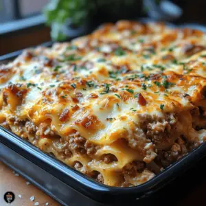 Imagine the warm, hearty embrace of lasagna layered with the mouthwatering flavors of a cheeseburger—all topped off with crispy bacon. The Parmesan Garlic Bacon Cheeseburger Lasagna brings together classic comfort foods in a unique and delectable way. This dish is a culinary masterpiece that is perfect for gatherings, family dinners, or a casual night in when you're craving something truly satisfying. Whether it's a cozy weeknight meal or a festive occasion, this lasagna not only pleases the palate but also makes for a stunning centerpiece at the dining table.