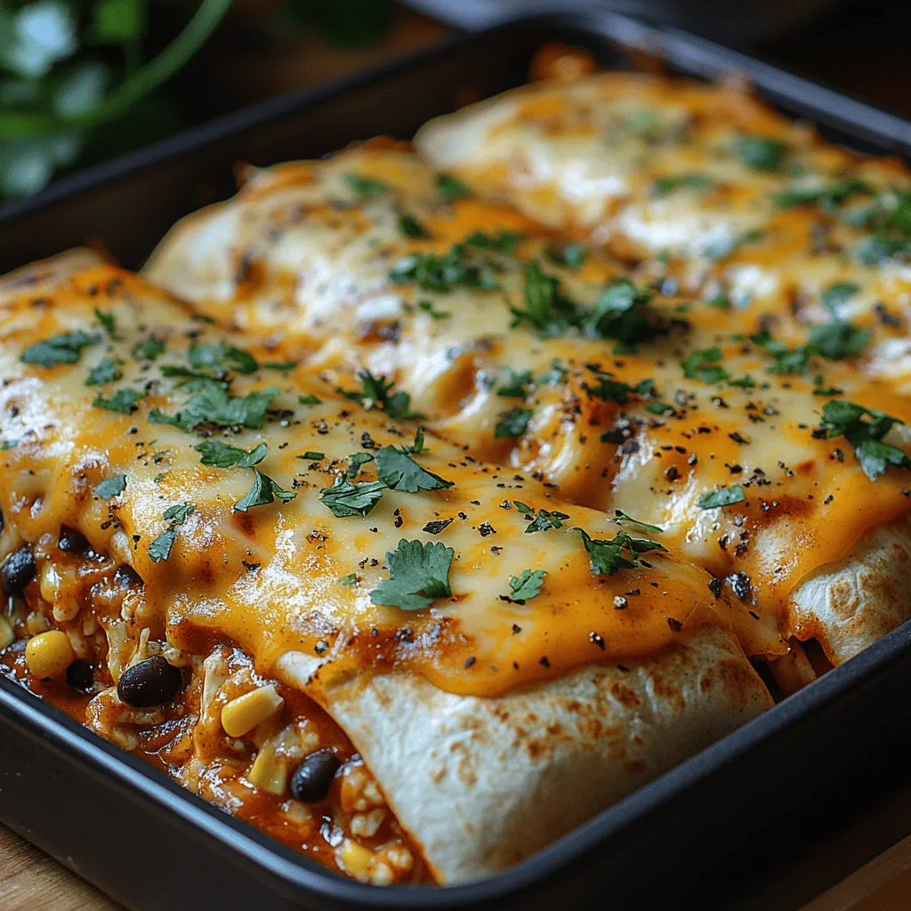 Welcome to the delicious world of Cheesy Smothered Baked Chicken Burritos! This mouthwatering dish is a delightful fusion of tender shredded chicken, hearty beans, and gooey melted cheese, all lovingly wrapped in soft tortillas and generously smothered in rich enchilada sauce. Each bite is an experience in comfort, offering not just a satisfying meal but a warm embrace reminiscent of home-cooked goodness. Whether you’re preparing for a family dinner, hosting friends, or simply looking for a meal prep idea that will keep you fueled throughout the week, these burritos are the perfect solution. Easy to make and incredibly satisfying, they promise to become a staple in your culinary repertoire.