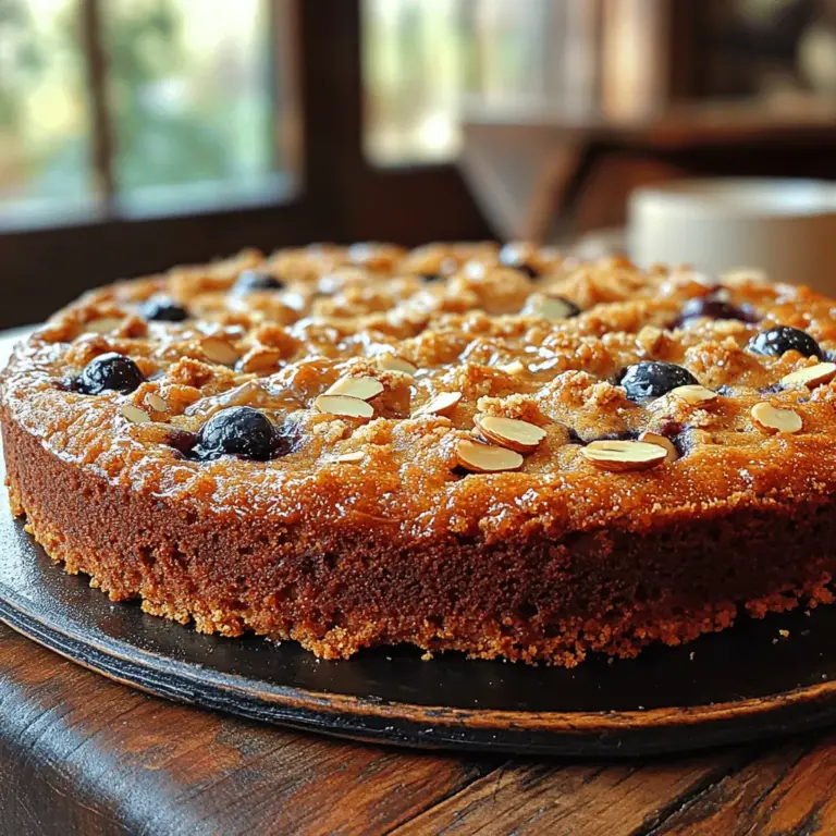 Coffee cakes have earned a special place in the hearts (and palates) of dessert lovers and casual snackers alike. This irresistible treat strikes a perfect balance between sweet and savory, making it the ideal companion for a warm cup of coffee or tea. But what truly elevates coffee cakes is their versatility; they can be enjoyed at breakfast, as a delightful afternoon snack, or as a comforting dessert after dinner. One of the standout variations in this delightful genre is the Blueberry Almond Coffee Cake.