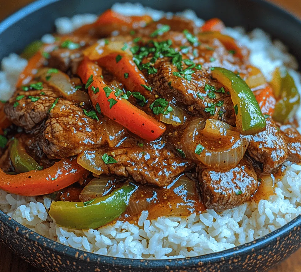 If you’re in search of a hearty, flavor-packed meal that practically cooks itself, then savory slow-cooked pepper steak is your answer. This dish is a delightful combination of tender beef, vibrant bell peppers, and an array of savory spices, all simmered together to create a rich and satisfying stew. The magic of slow cooking lies in its ability to develop deep flavors and tender textures, making it a favorite for those who appreciate comfort food.