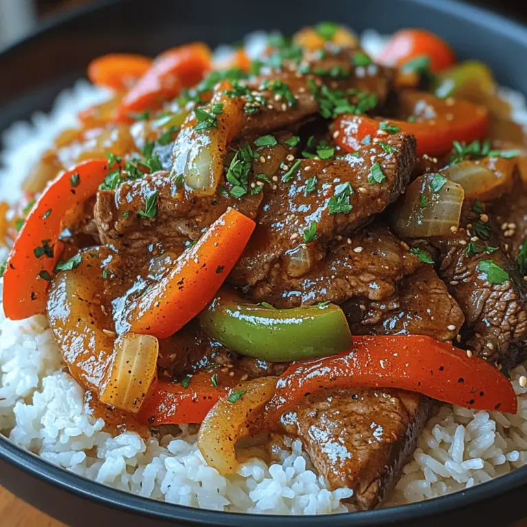 If you’re in search of a hearty, flavor-packed meal that practically cooks itself, then savory slow-cooked pepper steak is your answer. This dish is a delightful combination of tender beef, vibrant bell peppers, and an array of savory spices, all simmered together to create a rich and satisfying stew. The magic of slow cooking lies in its ability to develop deep flavors and tender textures, making it a favorite for those who appreciate comfort food.