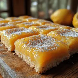 Lemon desserts have a special place in the hearts of many dessert enthusiasts. Their bright, tangy flavor offers a refreshing contrast to the sweetness often found in traditional confections. Among the myriad of lemon-infused treats, Zesty Lemon Bliss Bars stand out as a delightful option, perfect for any occasion. These bars are not only a feast for the taste buds but also a visual delight, with their sunny yellow hue and smooth texture.