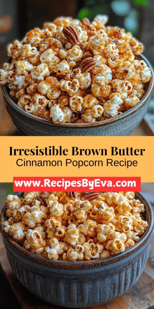 Indulge in the comforting delight of homemade brown butter cinnamon popcorn! This simple yet decadent snack transforms regular popcorn into a gourmet treat with the rich nuttiness of brown butter and warm spice of cinnamon. Learn the art of browning butter, explore the history and health benefits of popcorn, and discover step-by-step instructions to create this irresistible snack in your kitchen. Perfect for movie nights or as a cozy dessert, this easy recipe will fill your home with delightful aromas and warm memories. Enjoy the satisfaction of homemade goodness with each crunchy bite!