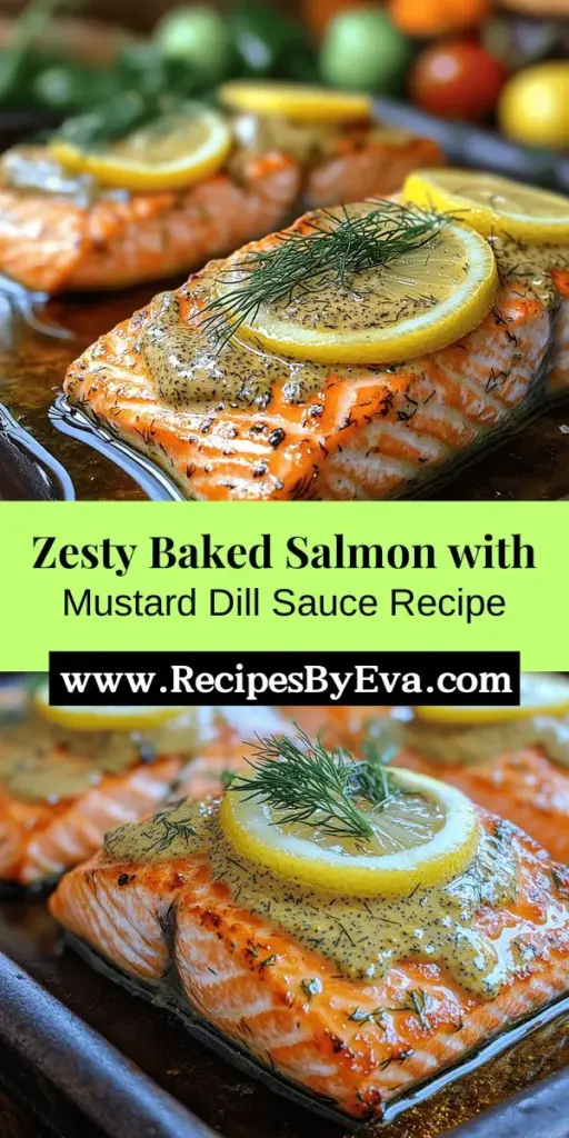 Elevate your dinner game with this Zesty Baked Salmon recipe featuring a delicious Mustard Dill Sauce. Perfect for weeknight meals or special occasions, this dish combines rich, buttery salmon with a zesty sauce that enhances its natural flavors. With its impressive nutritional profile, packed with omega-3 fatty acids and high-quality protein, this healthy option doesn't skimp on taste. Learn how to easily prepare and serve this vibrant dish that will impress your family and friends!