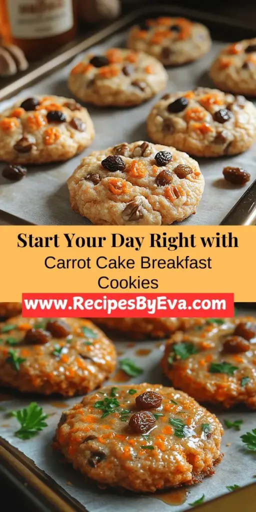 Start your day off right with Carrot Cake Breakfast Cookies, a deliciously wholesome option perfect for busy mornings. These cookies combine the classic flavors of carrot cake with nutritious ingredients like oats and whole wheat flour, ensuring you enjoy both taste and health benefits. Packed with vitamins from carrots and customizable with optional add-ins like nuts and raisins, these cookies are an easy way to fuel your morning while satisfying your sweet tooth. Ideal for on-the-go breakfasts or leisurely brunches, they make a delightful addition to your morning routine. Discover the joy of baking and enjoy a treat that nourishes both body and soul.