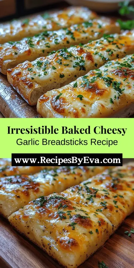 Experience the comforting aroma of homemade baked cheesy garlic breadsticks that elevate every meal. These golden-brown delights combine savory garlic and gooey melted cheese, making them a perfect side for pasta, soups, or a standalone snack. Easy to make and irresistible, these breadsticks are great for family dinners, movie nights, or festive gatherings. Uncover the joy of baking and share these delicious treats with loved ones for an unforgettable culinary experience.