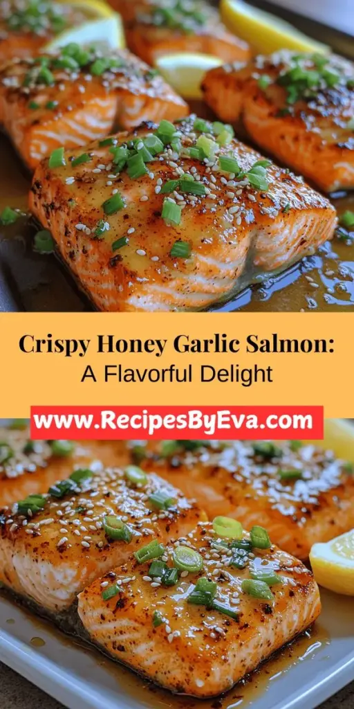 Discover the deliciousness of perfectly crispy honey garlic salmon! This simple yet flavorful recipe combines rich salmon fillets with a sweet and savory honey garlic glaze, making it a fantastic choice for both casual meals and special occasions. Packed with nutrients and easy to prepare, even novice cooks can impress with this dish. Elevate your dinner routine and delight your taste buds with this nourishing and delightful salmon recipe that's sure to become a favorite.