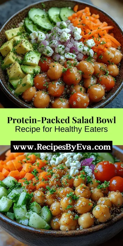 Discover the ultimate Satisfying Protein-Packed Salad Bowl that's perfect for health enthusiasts! This hearty dish transforms salads into vibrant main courses rich in flavor and nutrition. Packed with nutritious ingredients like quinoa, chickpeas, fresh veggies, and creamy avocado, this customizable salad keeps you full and energized. Top it off with a delicious tahini dressing for extra creaminess. Ideal for meal prep, it’s a versatile, satisfying choice for any diet!