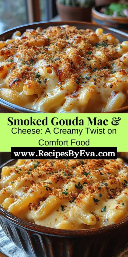 Indulge in the ultimate comfort food with this Smoked Gouda Mac & Cheese Delight. This creamy dish elevates traditional mac and cheese by incorporating the rich, smoky flavors of smoked Gouda cheese, creating a unique twist that everyone will love. Perfect for cozy family dinners or gatherings, this recipe guides you through creating a luscious cheese sauce and offers the option to bake it for a crispy topping. Discover the joy of cooking and impress your guests with this delicious, hearty meal.