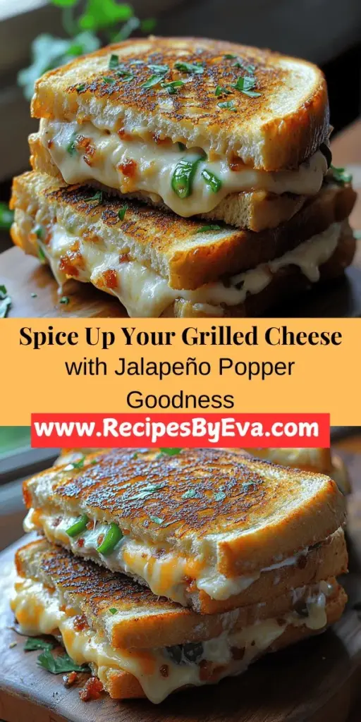 Indulge in the deliciousness of the Jalapeño Popper Grilled Cheese Sandwich, where classic comfort food gets a flavorful makeover. This easy recipe combines creamy cheeses, fresh jalapeños, and crispy bacon between perfectly grilled slices of bread, delivering a delightful crunch and a spicy kick. Discover the essential ingredients and step-by-step instructions to create this mouthwatering sandwich, perfect for lunch or dinner. Elevate your grilled cheese game today!