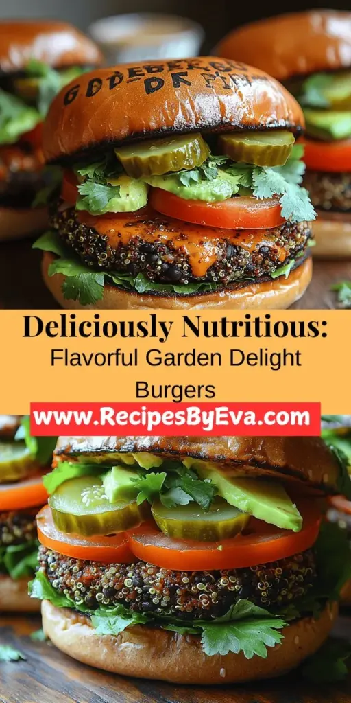 Discover the delightful world of Flavorful Garden Delight Burgers, a wholesome plant-based option that's perfect for everyone, from vegetarians to meat-lovers. These burgers are packed with nutritious ingredients like black beans and quinoa, offering a rich source of protein and fiber. With vibrant vegetables and aromatic spices, they create a delicious and satisfying meal. Ideal for any occasion, they promise health benefits and a burst of flavor in every bite. Try them today for a healthier twist on your favorite burger!