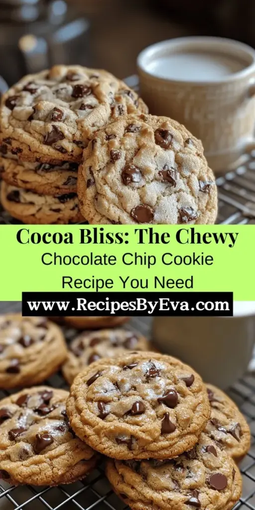 Discover the joy of baking with the ultimate chewy chocolate chip cookie recipe! These Cocoa Bliss cookies boast a delightful texture and rich chocolate flavor, perfect for any occasion. Easy to make and irresistibly delicious, this recipe breaks down the essential ingredients, baking techniques, and even tips for adding personal twists. From classic pairings with milk to creative dessert transformations, these cookies are sure to be a hit with your family and friends!
