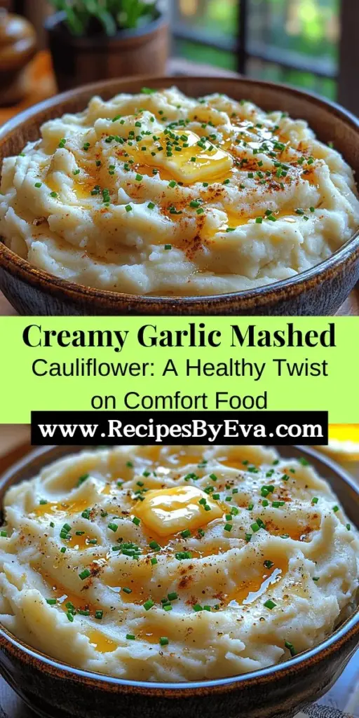 Discover a healthier twist on comfort food with creamy garlic mashed cauliflower. This nutritious alternative to traditional mashed potatoes maintains a rich, creamy texture while delivering numerous health benefits. Perfect as a side dish for meat or vegetable meals, it’s packed with fiber and low in calories. Easy to prepare, this recipe can easily cater to various dietary preferences too. Elevate your dining experience with this delicious and versatile dish!