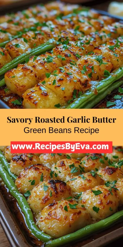 Discover the deliciously simple recipe for Roasted Garlic Butter Green Beans, a side dish that transforms a humble vegetable into a star of any meal. Infused with aromatic garlic, creamy butter, and zesty lemon, these green beans are perfect alongside roast chicken, grilled fish, or hearty vegetarian dishes. This guide provides tips on selecting fresh ingredients, preparation, and roasting techniques to ensure a flavorful and visually stunning dish that will impress everyone at the table. Enjoy every bite!